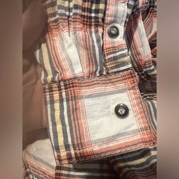 Harley Davidson Plaid Checked Long Sleeve Studded Graphic Shirt Size M Moto - Picture 8 of 12